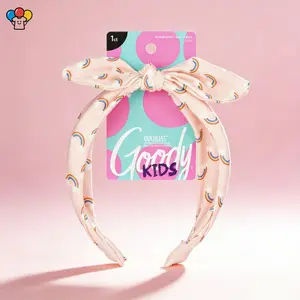 HER-Kids Headband Rainbow Print Comfort Fit All Day Wear For All Hair Types Hair Accessories Girls Women Hair Bands Elastic Soft Headwear Fashion Hair Decoration