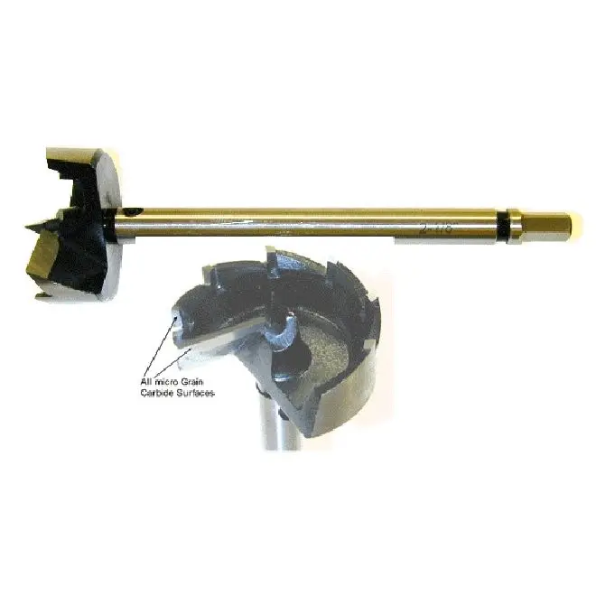 212 MAIN Templaco MS-302-6C Carbide Tipped Spur Masonry Drill Bit Tool, 2.125 in. Size, 0.5 in. Shank, 0.375 in. Hex End, for Concrete, Metal