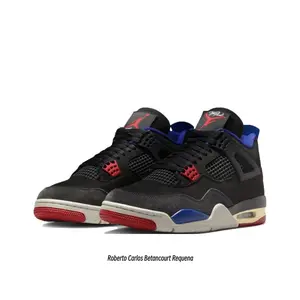 Black, Red and Blue Retro Basketball Shoes