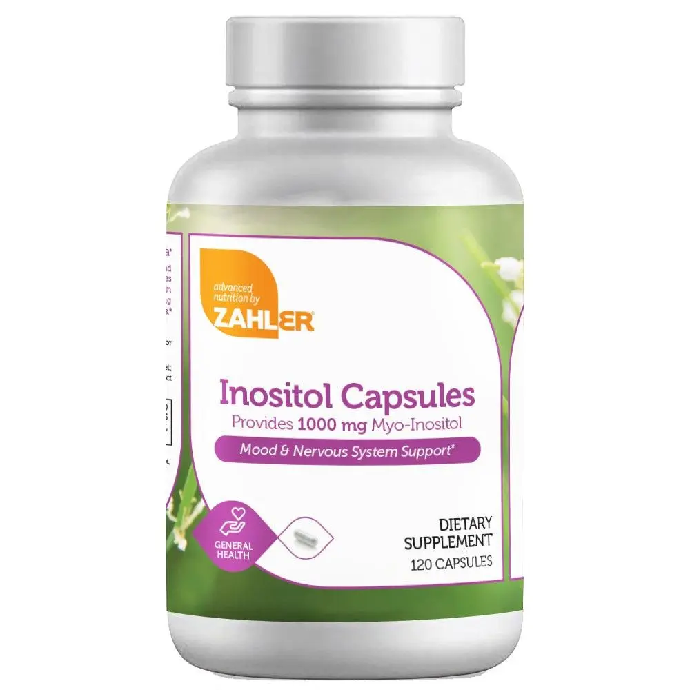 Zahler Inositol Capsules 1000mg – Myo-Inositol Daily Wellness Supplement for Women – Gluten Free, Dairy Free, Kosher – 120 Capsules