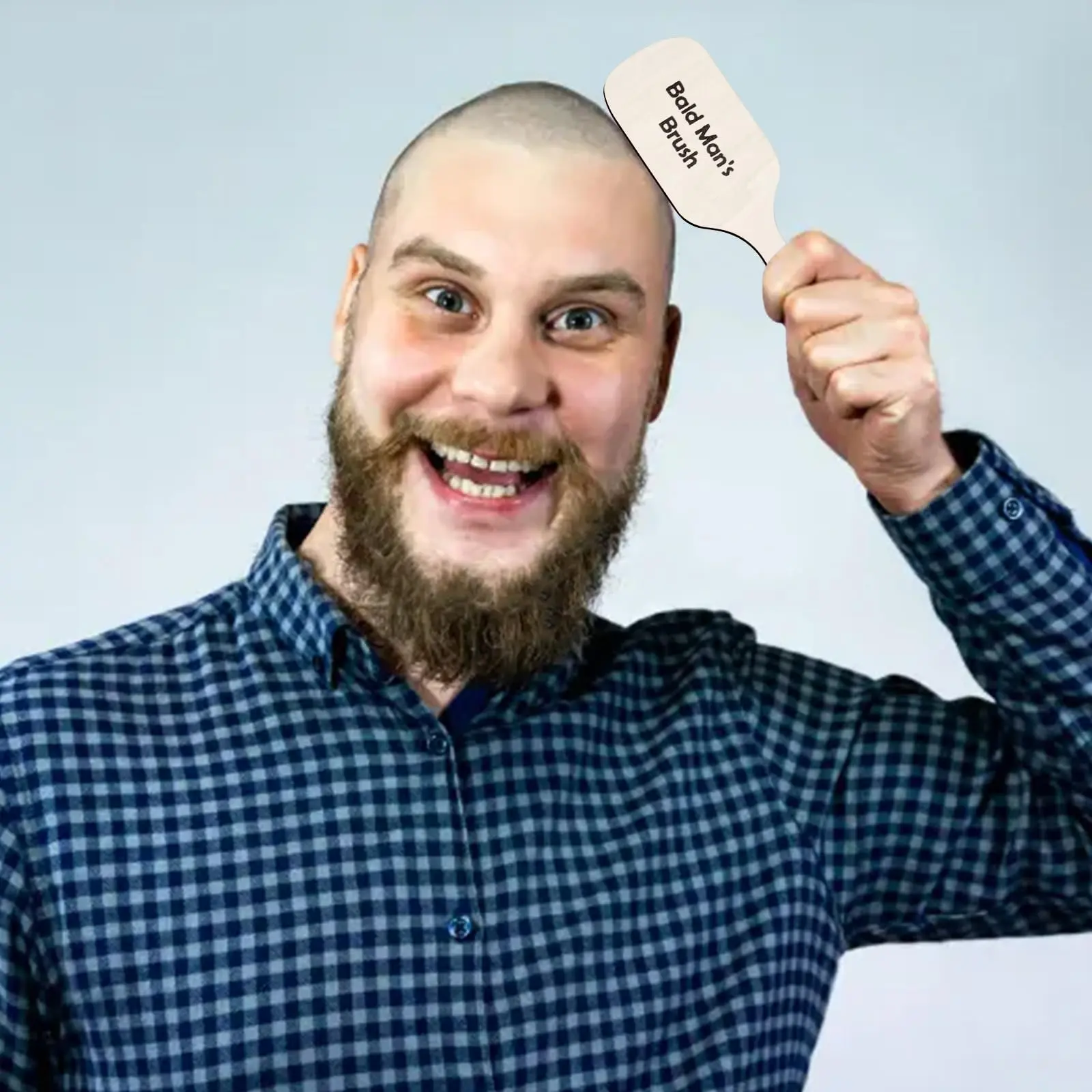 Wooden Comb Craftsmanship for Bald Men, Funny Gift Idea for Bald Guys, Unique Hair Accessory for Grooming Needs, Perfect for Stylish Look