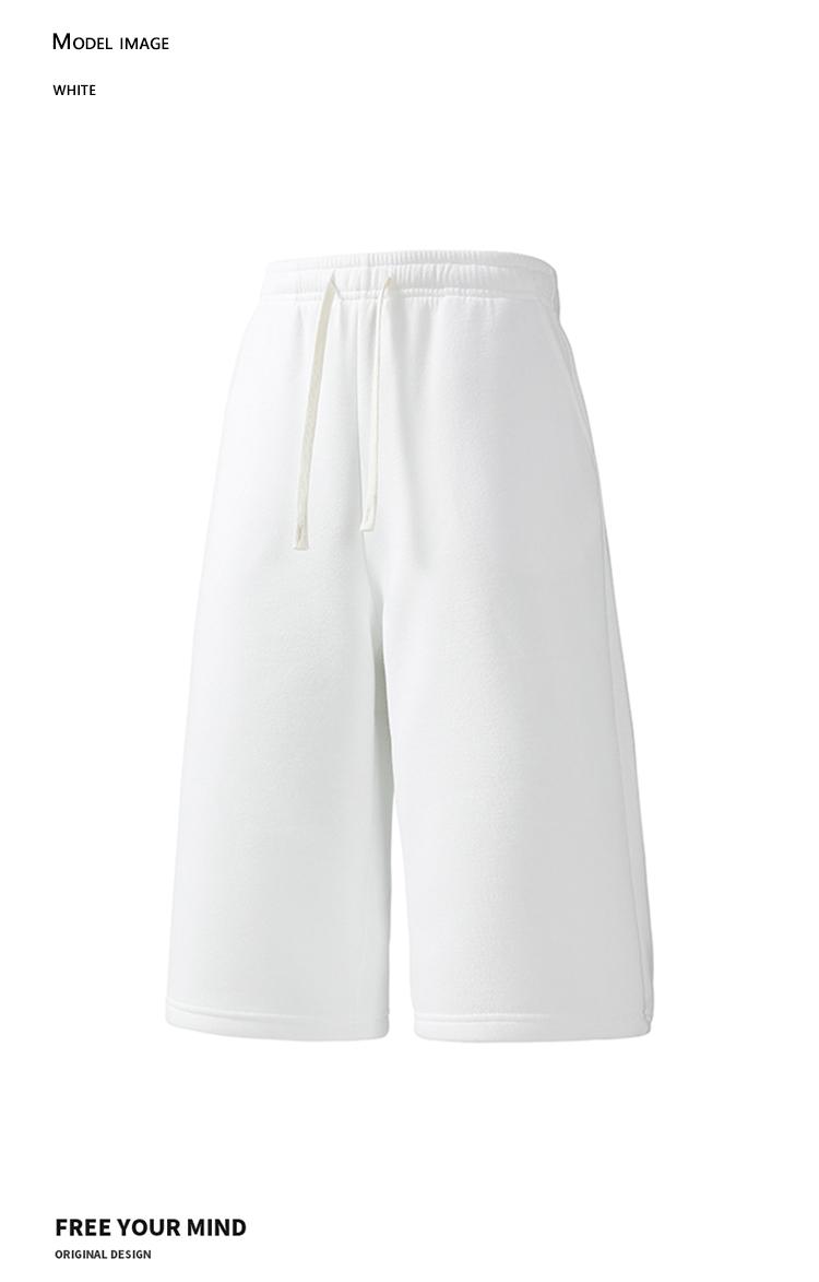 4-pack men’s 3/4 casual sweatpants, adjustable drawstring elastic waistband, loose straight cut, skin-friendly breathable fabric