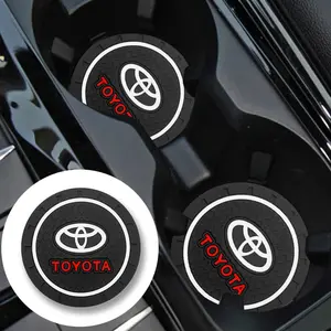 Silicone Car Cup Holder Mat, Anti-Slip Coaster for Toyota Chr Rav4 Yaris Prius Avensis Corolla Camry Auris, Automotive Accessories