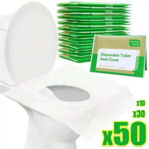 Disposable Toilet Seat Covers, 10-100pcs, Portable Travel Camping Hotel Bathroom, Degradable Waterproof Toilet Mats, Accessories