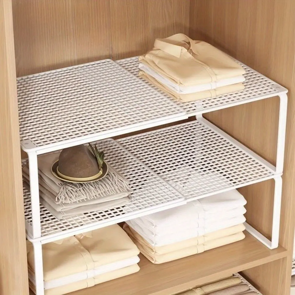 Expandable Closet Organizer Shelf – Heavy Duty Metal, Adjustable Height, Space-Saving Storage, Closet Organization, Closet Storage Rack, Clothing Storage, Clothes Racks