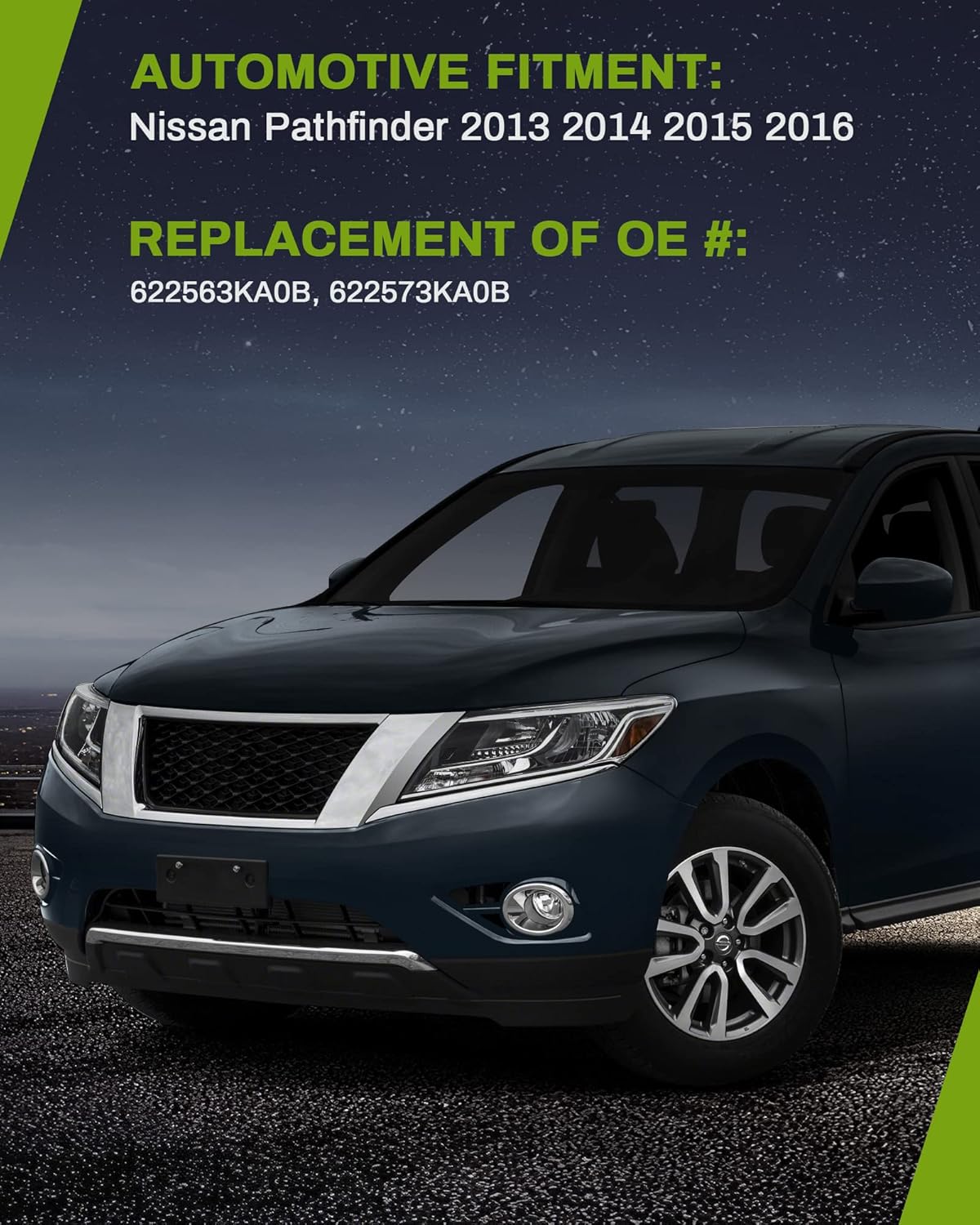 YITAMOTOR Fog Lights Compatible with Pathfinder 2013 2014 2015 2016 Fog Light Replacement (Clear Lens with Bulbs & Wiring Harness)