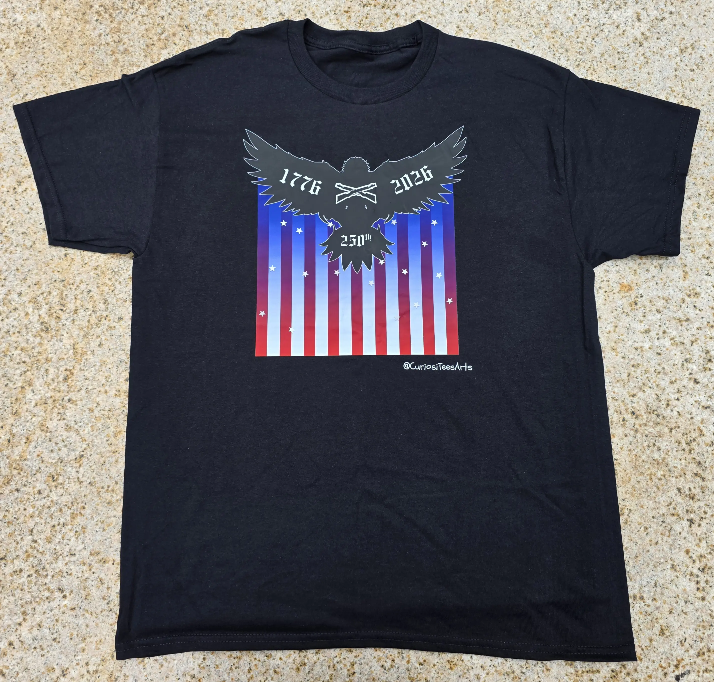 Unisex American Eagle 250th Tshirt Casual Shortsleeve Top