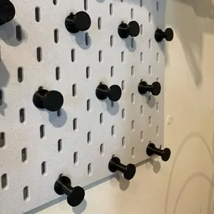 5-Pack IKEA Skadis Compatible Pegboard Hooks - Wall Organizer for Tools Keys Kitchen Supplies Art Brushes Craft Room Office Back to School Small Spaces Multipurpose Storage Easy No-Tool Setup