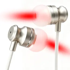 Tinnitus Ear Red Light Therapy Device LLLT Irradiation Semiconductor Nanophotonic Waves Physiotherapy Earplug Otitis Media Hypertension Treatment Ear Canal Care USB &USB-C Interface