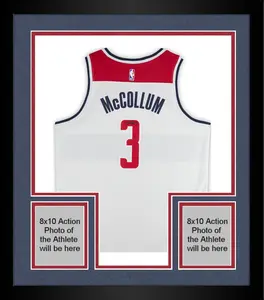 Framed CJ McCollum Washington Wizards Autographed Nike White Association Edition Swingman Jersey - Fanatics Authentic Certified