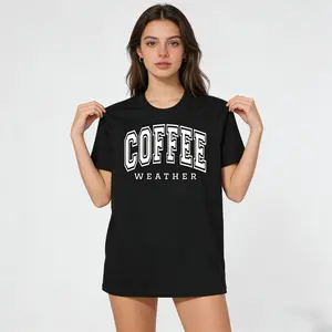 Coffee Weather T-shirt, Cozy Season Crewneck, Coffee Lover Gifts