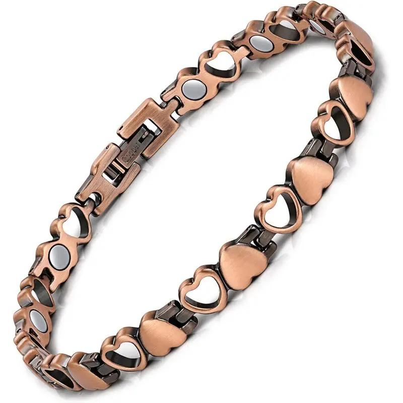 Feraco Copper Ankle Bracelet for Women,3800 Gauss Ultra Strength Magnetic Anklet bracelet gift Elegant Fashion Accessories Wearable Jewelry