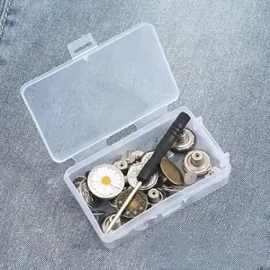 Random Style Button, 20pcs Adjustable Metal Jeans Button with Storage Box & Screwdriver, DIY Sewing Accessories for Jeans, Pants, Jacket