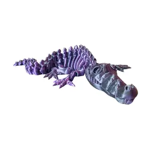 The 3D printed skeleton alligator