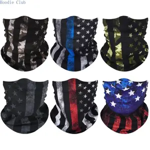 Black Neck Gaiter 6-Pack Seamless Face Scarf UV Sun Protection Cooling Head Wrap Breathable Face Mask for Biking Work Outdoor Activities Summer Sun Shield Bandana Multi-Use Headwear