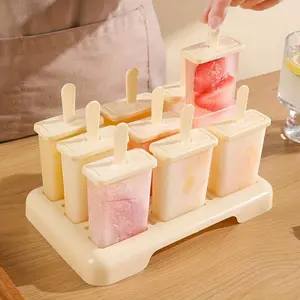 9-Cavity Ice Cream, Reusable Popsicle Maker for Homemade Frozen Treats, Easy