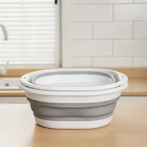 Foldable Wash Basin, Multifunctional Portable Silicone Facial and Foot Wash Basin, 1 or 3 Counts, Space-Saving Basin for Home Bathroom, Dormitory, Travel, Camping and Hiking