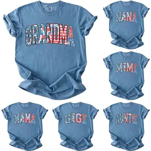 Comfort Colors Custom American Mama Shirt, Personalized Grandma Nana Mimi Gigi Lala Abuela Tee, Retro USA 250th Anniversary 1776-2026, 4th of July Patriotic Gift