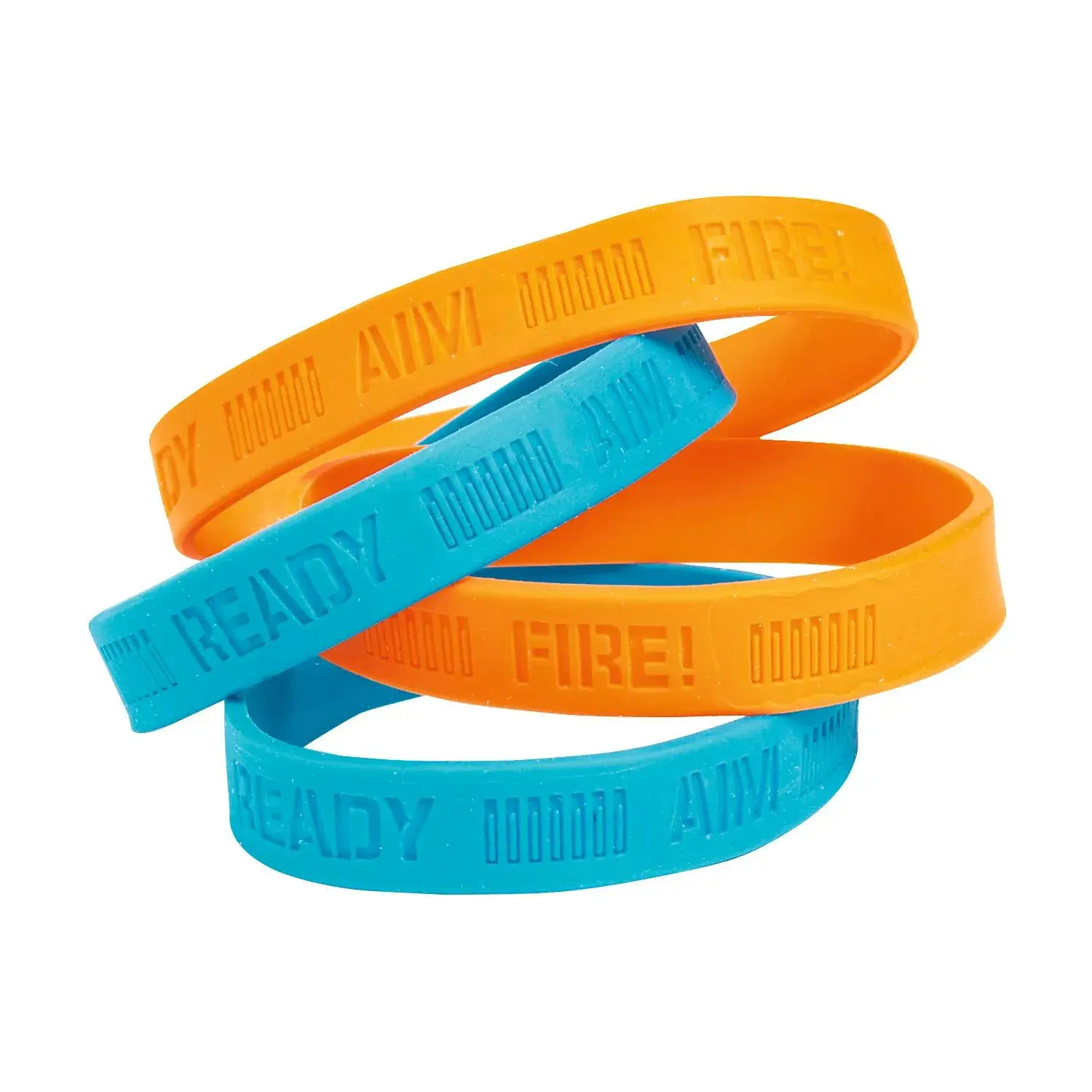 Dart Battle Party Rubber Bracelets - 24 Pc.