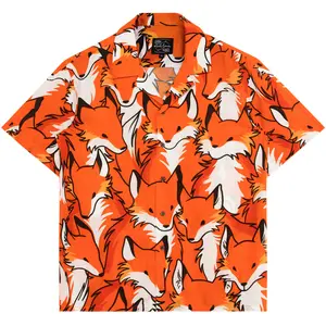 Steady Hands Feelin Foxy Button Up Orange White Fox Foxes