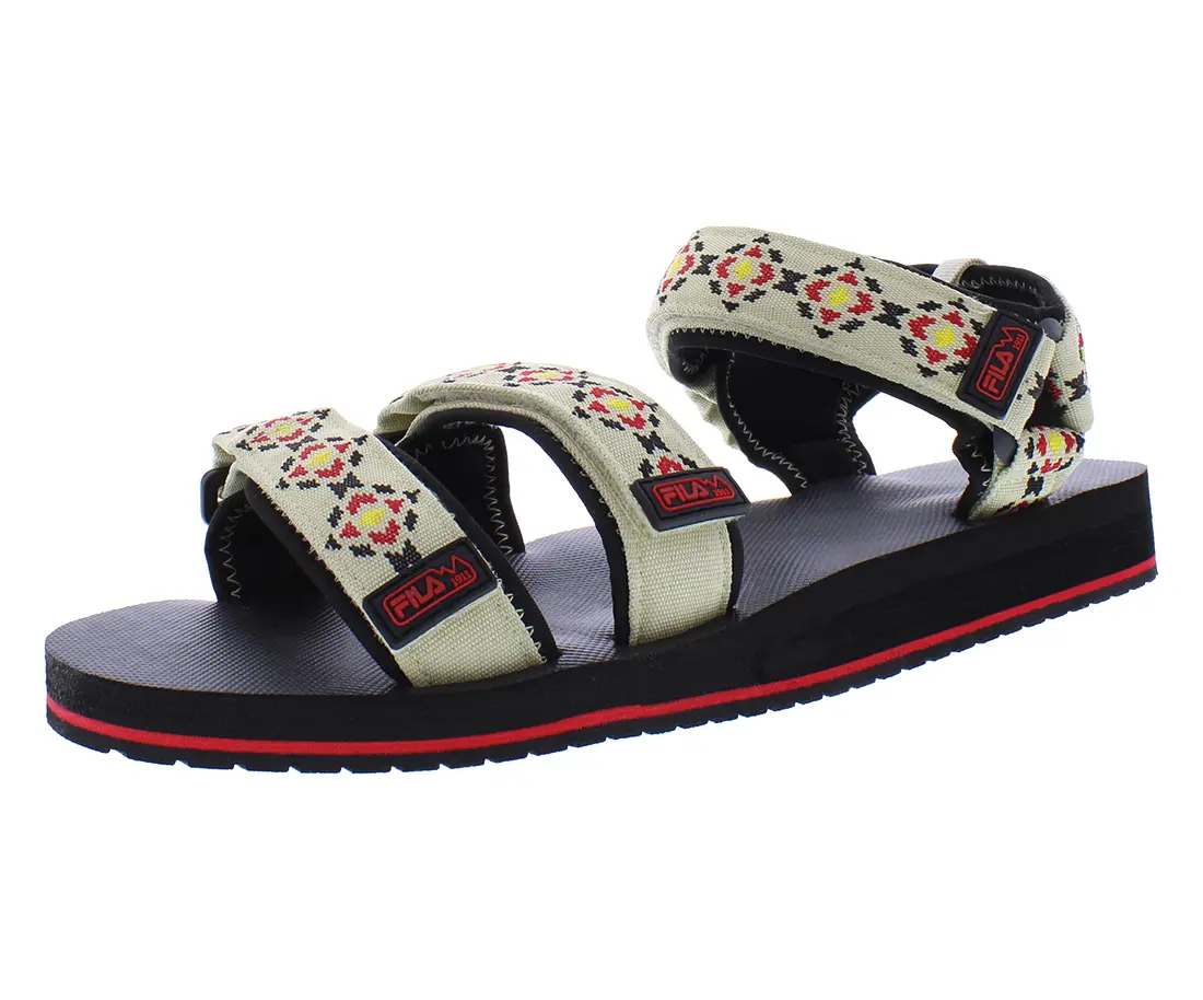 FILA Drifter TS Men's Casual Open-Toe Slide Sandals - Slip-On Athletic Footwear with Synthetic Logo Strap