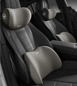 NIRACL Car Driving Car Pillow Set Neck and Waist Black Foam Neck Pillow Memory Lumbar Pillow