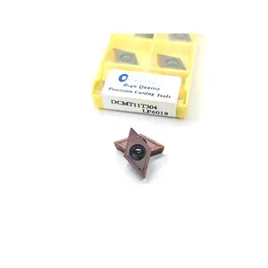 10 count DCMT11T304 CNC Lathe Indexable Solid Carbide Milling Turning Insert for The Finishing of Steel and Other Metal (DCMT11T304 LF6018)