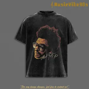 The WK Concert Graphic Washed Tee V2, Soft Cotton T-Shirt, After Hours Album Style Shirt, Dark Pop R&B Streetwear, Music Fan Merch