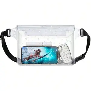 Waterproof Waist Bag with Adjustable Belt, Large Capacity PVC Bag for Swimming & Beach Activities, Protects Phone & Valuables, Multi-Color Options, Adjustable Waistband Bag, Waterproof Fanny Packs