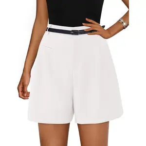 Good osierds Women's High Waisted Dressy Shorts with Pockets, Wide Leg Pleated Tailored Shorts for Business Casual Office Work, Classic Old Money Aesthetic Summer Outfits, Lightweight Comfortable Relaxed Fit Trousers for Daily Wear.