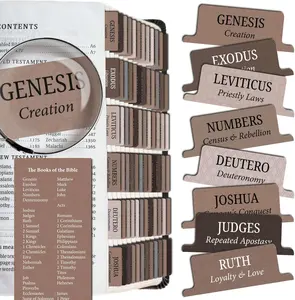 Bible Tabs Premium Tear Resistant Bible Tabs – Easy to Apply, Laminated for Durability – Old & New Testament – Perfect for All Bibles - Bible Tabs for Women and Men (Beaver)