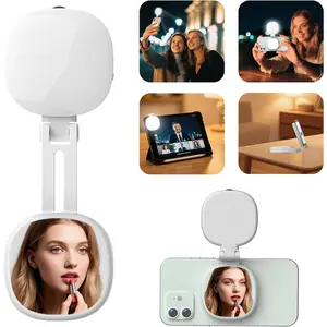 Selfie Light, Phone Light Compatible with MagSafe  & Android, Portable LED Fill Ring Light for Selfies/Photography/Video Recording//Vlog/Zoom Calls/Conference/Makeup(White)