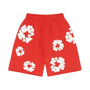 Denim Tears Cotton Wreath Sweatshorts Red