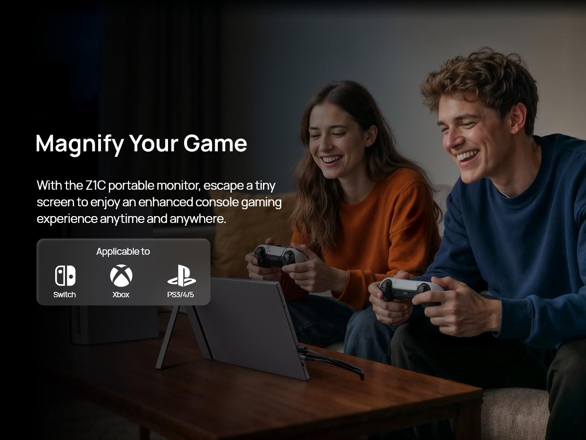 ARZOPA 16.1" Portable Monitor 100%sRGB FHD 1080P Portable Laptop Monitor Display IPS Eye Care Screen for High-end Office & Entertainment ARZOPA 16.1" Portable Monitor 100%sRGB FHD 1080P Portable Laptop Monitor Display IPS Eye Care Screen for High-end Office & Entertainment