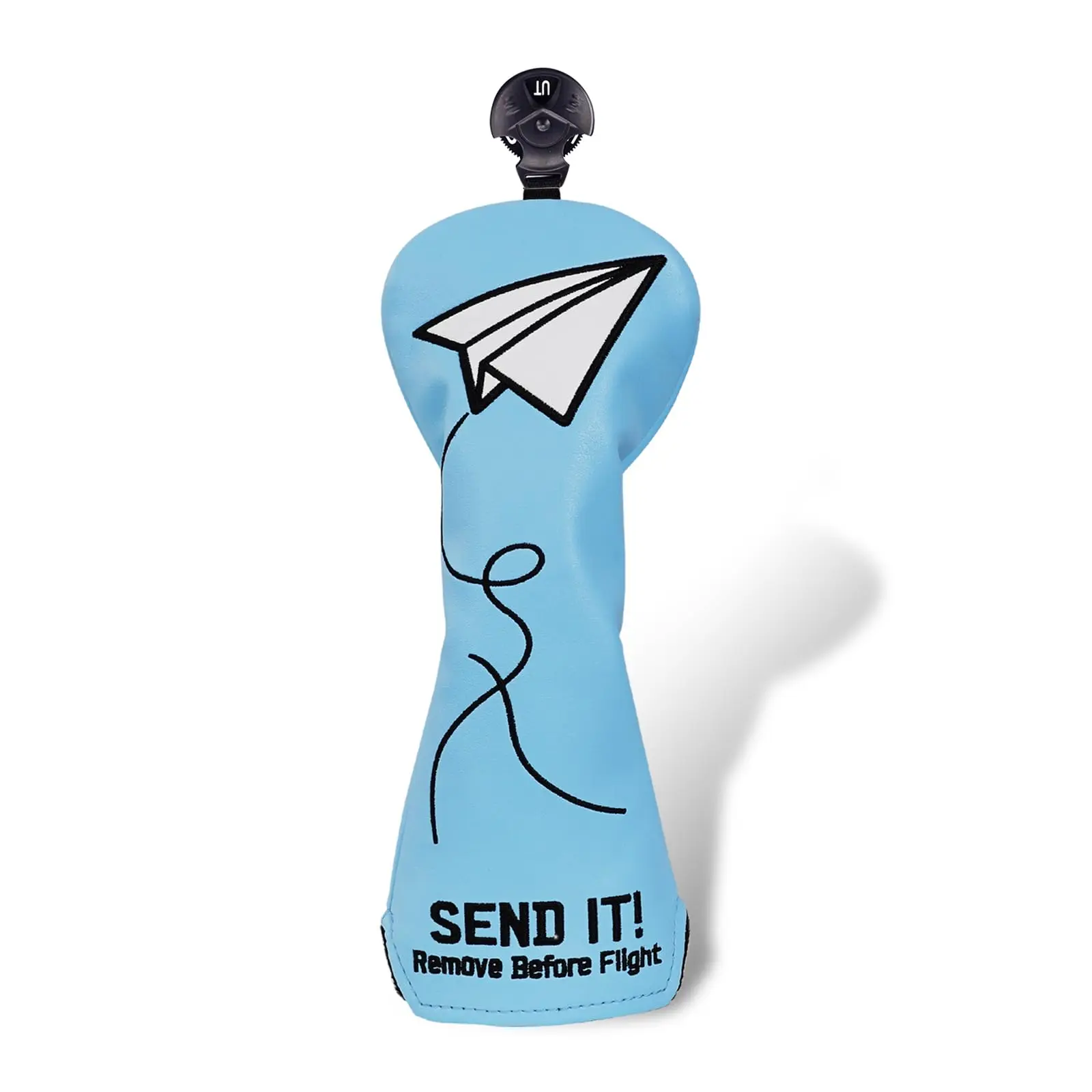 Airplane Send It 460cc Blue Driver Headcover Fairway Wood Hybrid Mallet Df3 Putter Head Covers Alignment Stick Protector