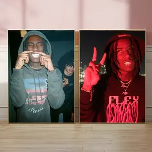 Rap singer O-OsamaSon high-definition frameless canvas painting art poster wall hanging art painting Artwork suitable for living room, bedroom, bar, living room home decoration gift Streetwear Wall Art