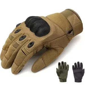 Touchscreen Full Finger Gloves, Breathable Anti-Slip Outdoor Sports Gloves, Tactical Shooting Climbing Work Off-Road Motorcycle Riding Gear
