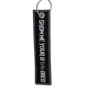 Show Me Your Boobies KeyTag keychain  Color - Gray