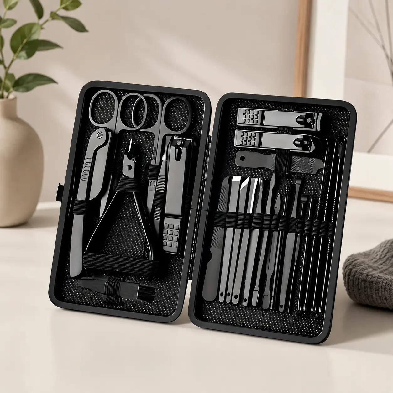 8/15/24 Piece Manicure and Pedicure Set, Professional Nail Clipper Kit with Fingernail & Toenail Clippers, Grooming Accessories, Nail Care Kit for Home, Travel & Gifts
