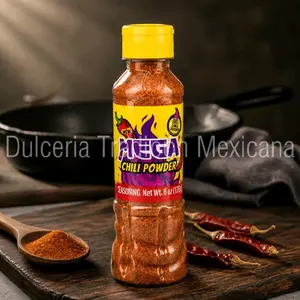 Mega Chili Powder 6 oz Seasoning Bottle with Bold Flavor for Spicy Dishes