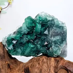 Natural Gre  en Fluorite Cube Cluster DIY Project Supplies Home Decor Fashion Desk  figurine cute desktop ornament