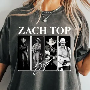 Zach Shirt Top Concert 90s Graphic Tshirt, Country Concert T-shirt, Music Lover Shirt, Gift For Fan, Streetwear Top Womenwear Menwear, Comfor Colors