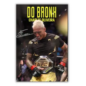 Charles Oliveira UFC Poster - Brazilian Motivational Wall Decor - Artistic Print for Room Decoration