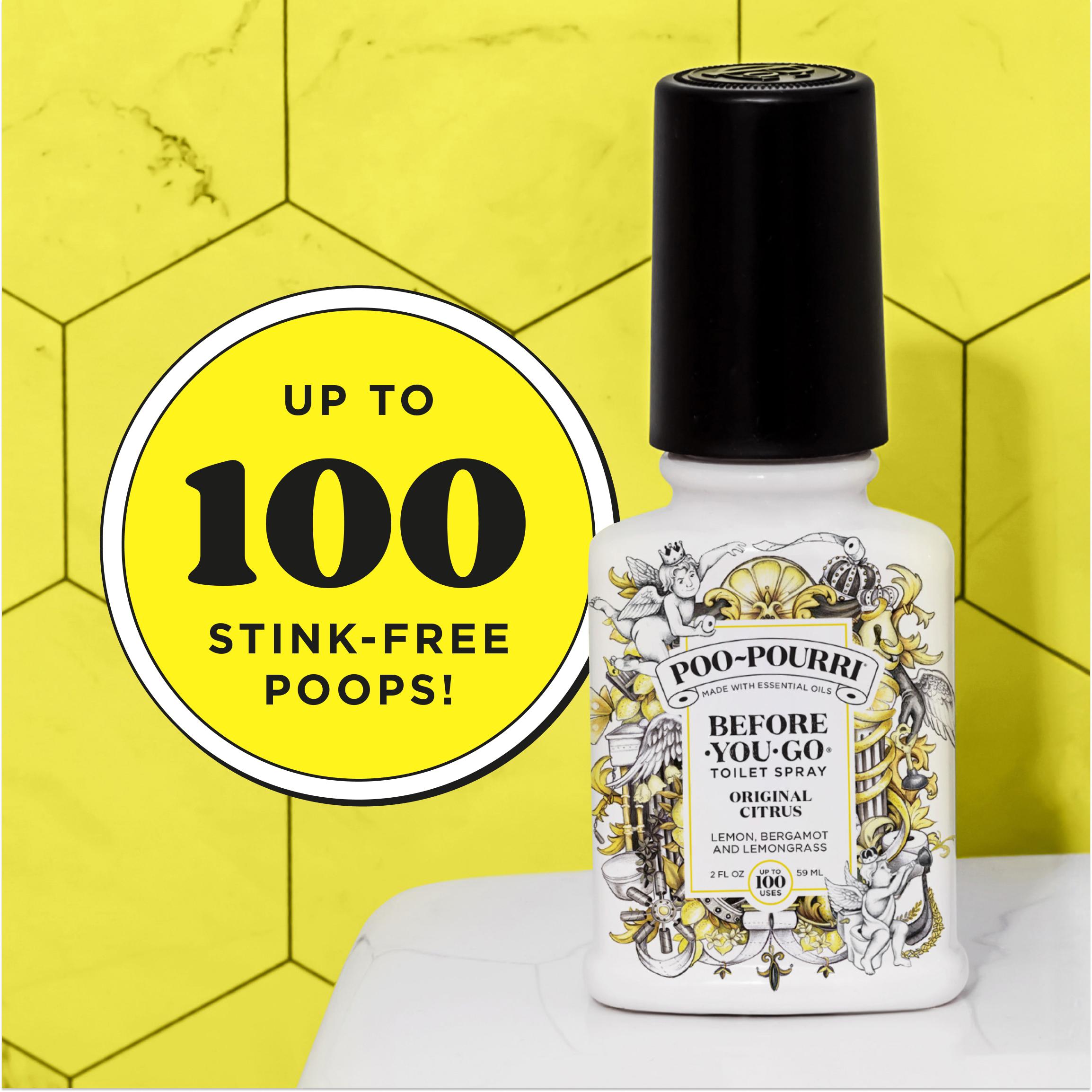 Poo~Pourri Ultimate Bathroom Starter Kit - 2oz Spray, 1oz Pocket Spray & Flushable Wipes Bundle