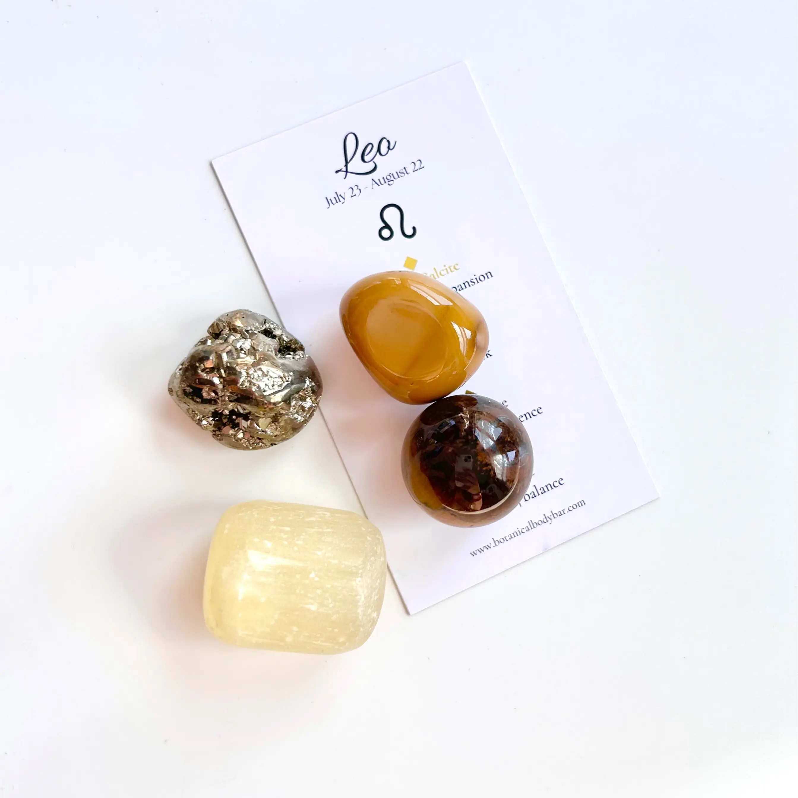 Leo Crystal Tumble Set - Zodiac Crystal Set