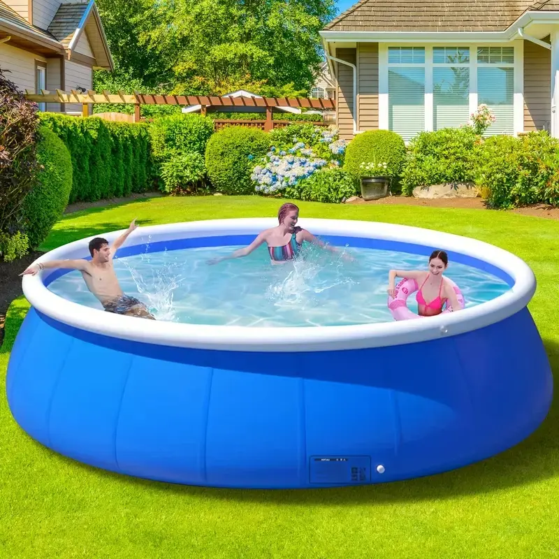 Inflatable Swimming Pool 72”x20”, Easy-Setup Above-Ground Backyard Option for Kids & Adults, Summer Water Fun Essential (Toys & Hobbies, Sports & Outdoor Play) Large Outdoor Family Pool for Backyard, Garden & Summer Water Fun, Inflatable Kiddie Pool, Abov