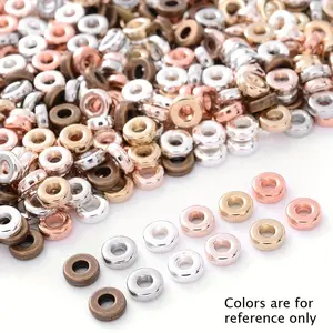Flat round beads, loosely spaced beads, suitable for DIY decorative clothing, sewing