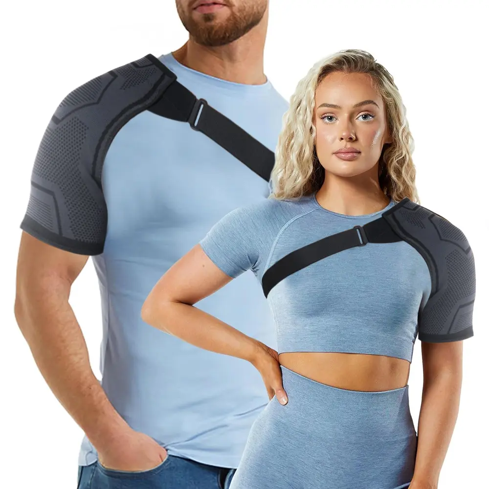 Shoulder Brace - Support and Compression Sleeve for Torn Rotator Cuff, AC Joint Pain Relief - Arm Immobilizer Wrap,Stability Strap, Dislocated Sholder - for Men and Women, Shoulder Protector