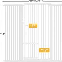 29.5"- 62.5" Wide, 55.1" Tall
