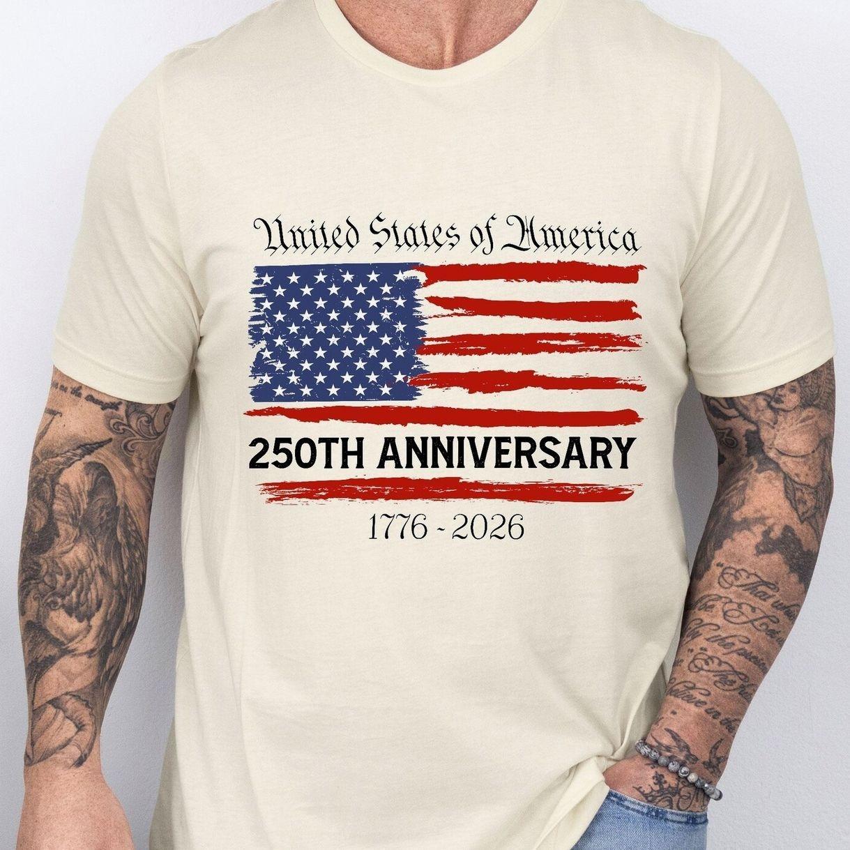 USA 250th Anniversary Shirt, 1776 2026 Patriotic Tee, United States Bicentennial Shirt, American Flag Shirt for Men July 4th Gift, Trending 4th of July Day Tee, Comfortable Menswear & Womenswear Top, Perfect Gift For Men and Women, May30